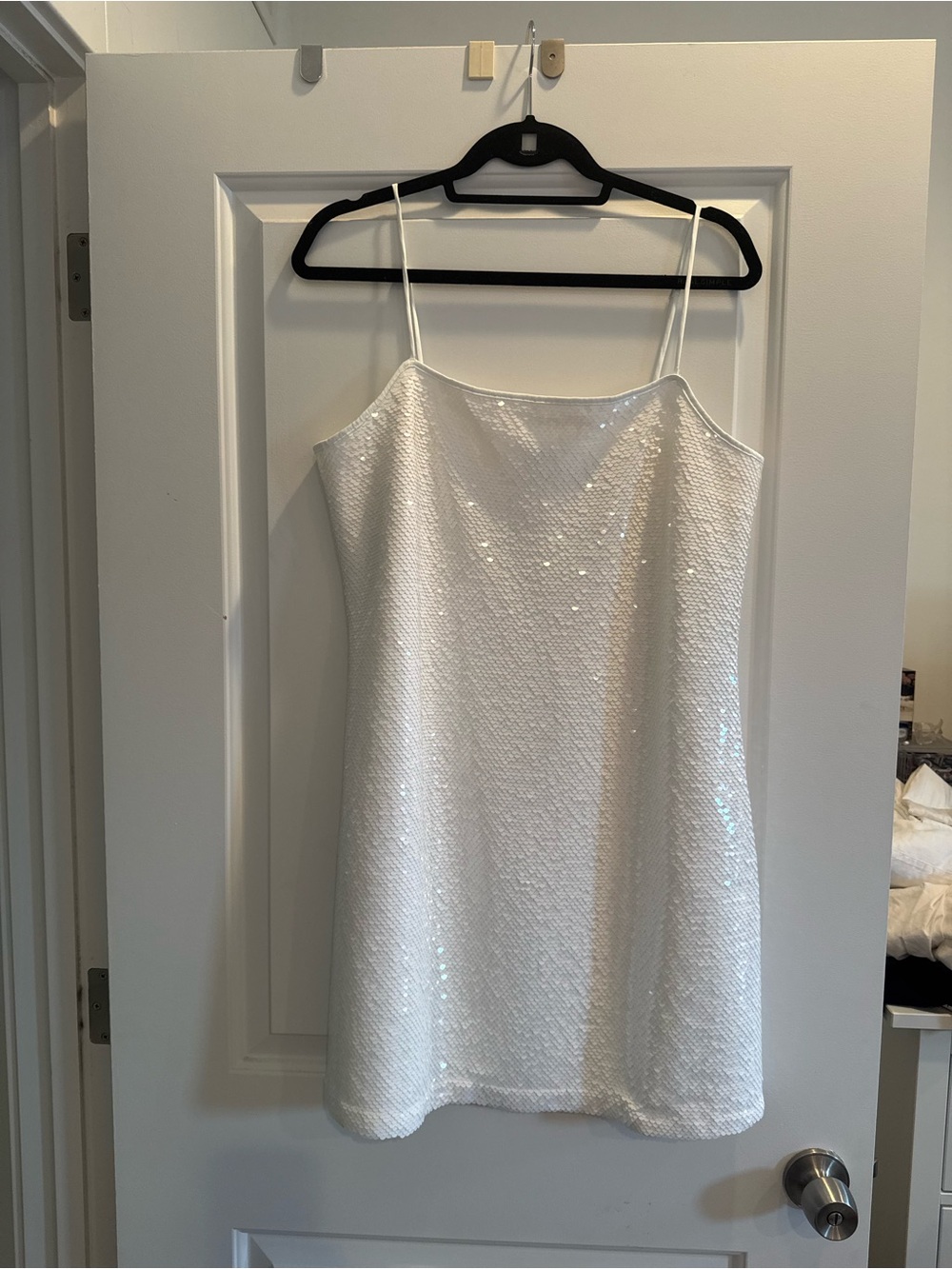 Abercrombie & Fitch White Sequin Dress